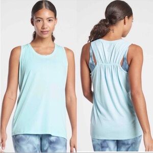 Athleta Drishti Tank Size XL in a‎ Gentle Blue Aqua